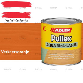 ADLER Pullex Aqua 3in1 Lazuur kleur Verkeersoranje – Beits voor Schuttingen, Gevelbekleding & Tuinhout (Transparant)