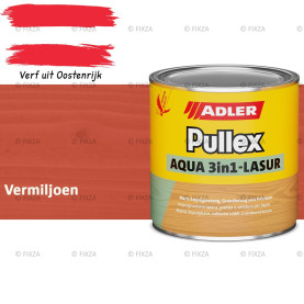 ADLER Pullex Aqua 3in1 Lazuur kleur Vermiljoen – Beits voor Schuttingen, Gevelbekleding & Tuinhout (Transparant)