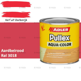 Pullex Aqua-Color – Aardbeirood – Duurzame houtbescherming voor hout buiten