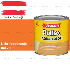 Pullex Aqua-Color – Licht roodoranje – Duurzame houtbescherming voor hout buiten