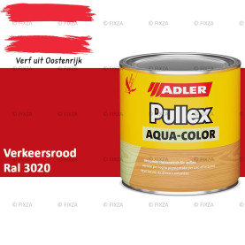Pullex Aqua-Color – Verkeersrood – Duurzame houtbescherming voor hout buiten