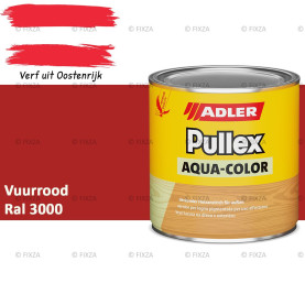 Pullex Aqua-Color – Vuurrood – Duurzame houtbescherming voor hout buiten