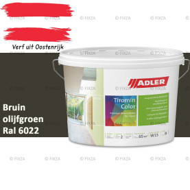 ADLER Aviva Tiromin-Color Bruin olijfgroen – Duurzame Silicaat Muurverf in Kleur voor Binnen