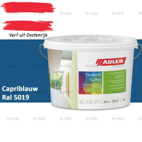 ADLER Aviva Tiromin-Color Capriblauw – Duurzame Silicaat Muurverf in Kleur voor Binnen