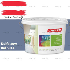 ADLER Aviva Tiromin-Color Duifblauw – Duurzame Silicaat Muurverf in Kleur voor Binnen