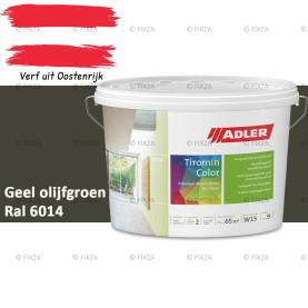 ADLER Aviva Tiromin-Color Geel olijfgroen – Duurzame Silicaat Muurverf in Kleur voor Binnen