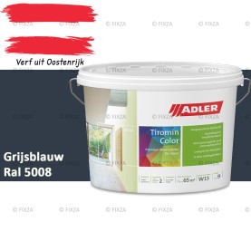 ADLER Aviva Tiromin-Color Grijsblauw – Duurzame Silicaat Muurverf in Kleur voor Binnen