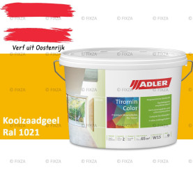 ADLER Aviva Tiromin-Color Koolzaadgeel – Duurzame Silicaat Muurverf in Kleur voor Binnen