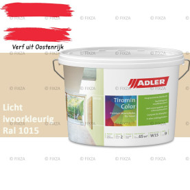 ADLER Aviva Tiromin-Color Licht ivoorkleurig – Duurzame Silicaat Muurverf in Kleur voor Binnen