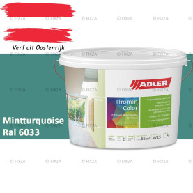 ADLER Aviva Tiromin-Color Mintturquoise – Duurzame Silicaat Muurverf in Kleur voor Binnen