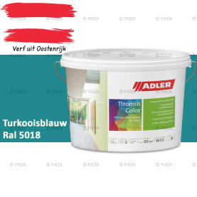 ADLER Aviva Tiromin-Color Turkooisblauw – Duurzame Silicaat Muurverf in Kleur voor Binnen