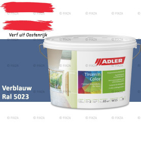 ADLER Aviva Tiromin-Color Verblauw – Duurzame Silicaat Muurverf in Kleur voor Binnen