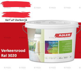ADLER Aviva Tiromin-Color Verkeersrood – Duurzame Silicaat Muurverf in Kleur voor Binnen