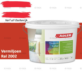 ADLER Aviva Tiromin-Color Vermiljoen – Duurzame Silicaat Muurverf in Kleur voor Binnen