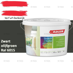 ADLER Aviva Tiromin-Color Zwart olijfgroen – Duurzame Silicaat Muurverf in Kleur voor Binnen