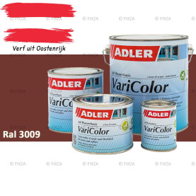 ADLER Varicolor 2in1 RAL 3009 Oxyderood – Lakverf voor op Hout, Metaal en Kunststof