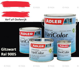 ADLER Varicolor 2in1 RAL 9005 Gitzwart – Lakverf voor op Hout, Metaal en Kunststof