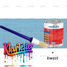 Kleurtester HK-Lazuur 3in1 Plus Houtbeits friesenblau-duifblauw, premium houtbeschermende beits
