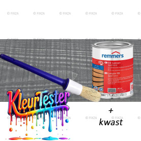 Kleurtester HK-Lazuur 3in1 Plus Houtbeits grafietgrijs, premium houtbeschermende beits