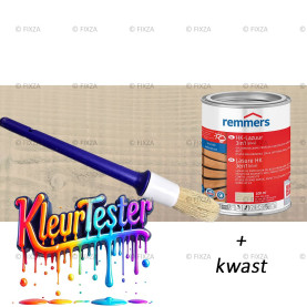 Kleurtester HK-Lazuur 3in1 Plus Houtbeits nevel-mistgrijs, premium houtbeschermende beits