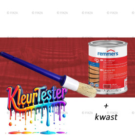Kleurtester HK-Lazuur 3in1 Plus Houtbeits Scandinavisch Rood, premium houtbeschermende beits