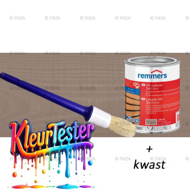 Kleurtester HK-Lazuur 3in1 Plus Houtbeits Toscanegrijs, premium houtbeschermende beits