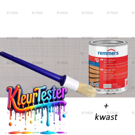 Kleurtester HK-Lazuur 3in1 Plus Houtbeits venstergrijs, premium houtbeschermende beits