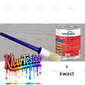 Kleurtester HK-Lazuur 3in1 Plus Houtbeits watergrijs, premium houtbeschermende beits