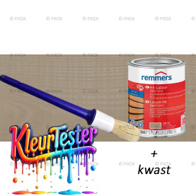 Kleurtester HK-Lazuur 3in1 Plus Houtbeits zandgrijs, premium houtbeschermende beits