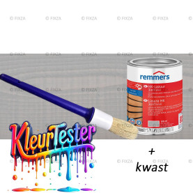 Kleurtester HK-Lazuur 3in1 Plus Houtbeits zilvergrijs, premium houtbeschermende beits