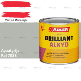 ADLER Brilliantalkyd Kunstharslak Hoogglans – Agaatgrijs – Binnen & Buiten – Lak voor Hout en Metaal – Sneldrogend & Krasvast