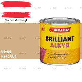 ADLER Brilliantalkyd Kunstharslak Hoogglans – Beige – Binnen & Buiten – Lak voor Hout en Metaal – Sneldrogend & Krasvast