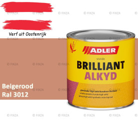 ADLER Brilliantalkyd Kunstharslak Hoogglans – Beigerood – Binnen & Buiten – Lak voor Hout en Metaal – Sneldrogend & Krasvast
