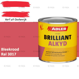 ADLER Brilliantalkyd Kunstharslak Hoogglans – Bleekrood – Binnen & Buiten – Lak voor Hout en Metaal – Sneldrogend & Krasvast