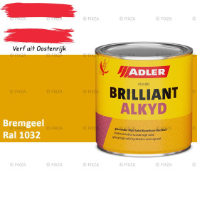 ADLER Brilliantalkyd Kunstharslak Hoogglans – Bremgeel – Binnen & Buiten – Lak voor Hout en Metaal – Sneldrogend & Krasvast
