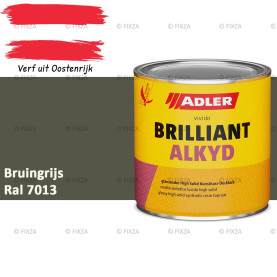 ADLER Brilliantalkyd Kunstharslak Hoogglans – Bruingrijs – Binnen & Buiten – Lak voor Hout en Metaal – Sneldrogend & Krasvast