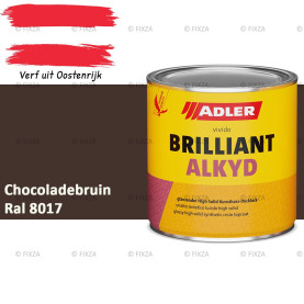 ADLER Brilliantalkyd Kunstharslak Hoogglans – Chocoladebruin – Binnen & Buiten – Lak voor Hout en Metaal – Sneldrogend & Krasvast
