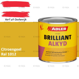 ADLER Brilliantalkyd Kunstharslak Hoogglans – Citroengeel – Binnen & Buiten – Lak voor Hout en Metaal – Sneldrogend & Krasvast
