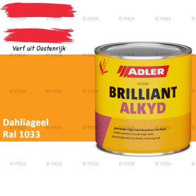 ADLER Brilliantalkyd Kunstharslak Hoogglans – Dahliageel – Binnen & Buiten – Lak voor Hout en Metaal – Sneldrogend & Krasvast