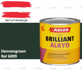 ADLER Brilliantalkyd Kunstharslak Hoogglans – Dennengroen – Binnen & Buiten – Lak voor Hout en Metaal – Sneldrogend & Krasvast