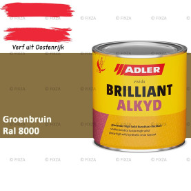 ADLER Brilliantalkyd Kunstharslak Hoogglans – Groenbruin – Binnen & Buiten – Lak voor Hout en Metaal – Sneldrogend & Krasvast