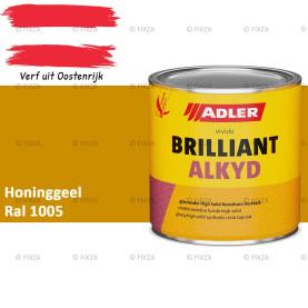ADLER Brilliantalkyd Kunstharslak Hoogglans – Honinggeel – Binnen & Buiten – Lak voor Hout en Metaal – Sneldrogend & Krasvast