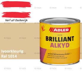 ADLER Brilliantalkyd Kunstharslak Hoogglans – Ivoorkleurig – Binnen & Buiten – Lak voor Hout en Metaal – Sneldrogend & Krasvast
