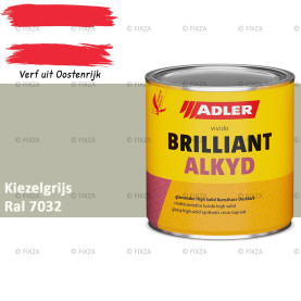ADLER Brilliantalkyd Kunstharslak Hoogglans – Kiezelgrijs – Binnen & Buiten – Lak voor Hout en Metaal – Sneldrogend & Krasvast