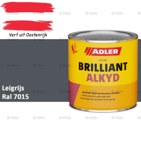 ADLER Brilliantalkyd Kunstharslak Hoogglans – Leigrijs – Binnen & Buiten – Lak voor Hout en Metaal – Sneldrogend & Krasvast