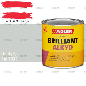 ADLER Brilliantalkyd Kunstharslak Hoogglans – Lichtgrijs – Binnen & Buiten – Lak voor Hout en Metaal – Sneldrogend & Krasvast