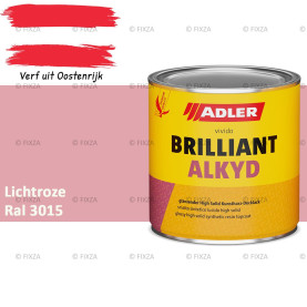 ADLER Brilliantalkyd Kunstharslak Hoogglans – Lichtroze – Binnen & Buiten – Lak voor Hout en Metaal – Sneldrogend & Krasvast