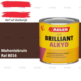 ADLER Brilliantalkyd Kunstharslak Hoogglans – Mahoniebruin – Binnen & Buiten – Lak voor Hout en Metaal – Sneldrogend & Krasvast