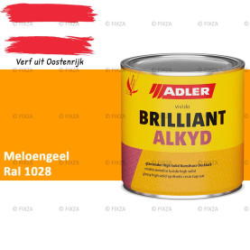 ADLER Brilliantalkyd Kunstharslak Hoogglans – Meloengeel – Binnen & Buiten – Lak voor Hout en Metaal – Sneldrogend & Krasvast