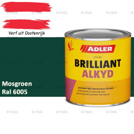 ADLER Brilliantalkyd Kunstharslak Hoogglans – Mosgroen – Binnen & Buiten – Lak voor Hout en Metaal – Sneldrogend & Krasvast